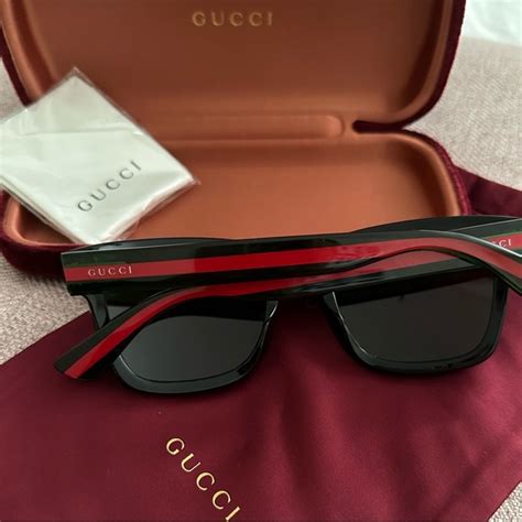 gucci red white blue sunglasses|gucci sunglasses red green stripe.